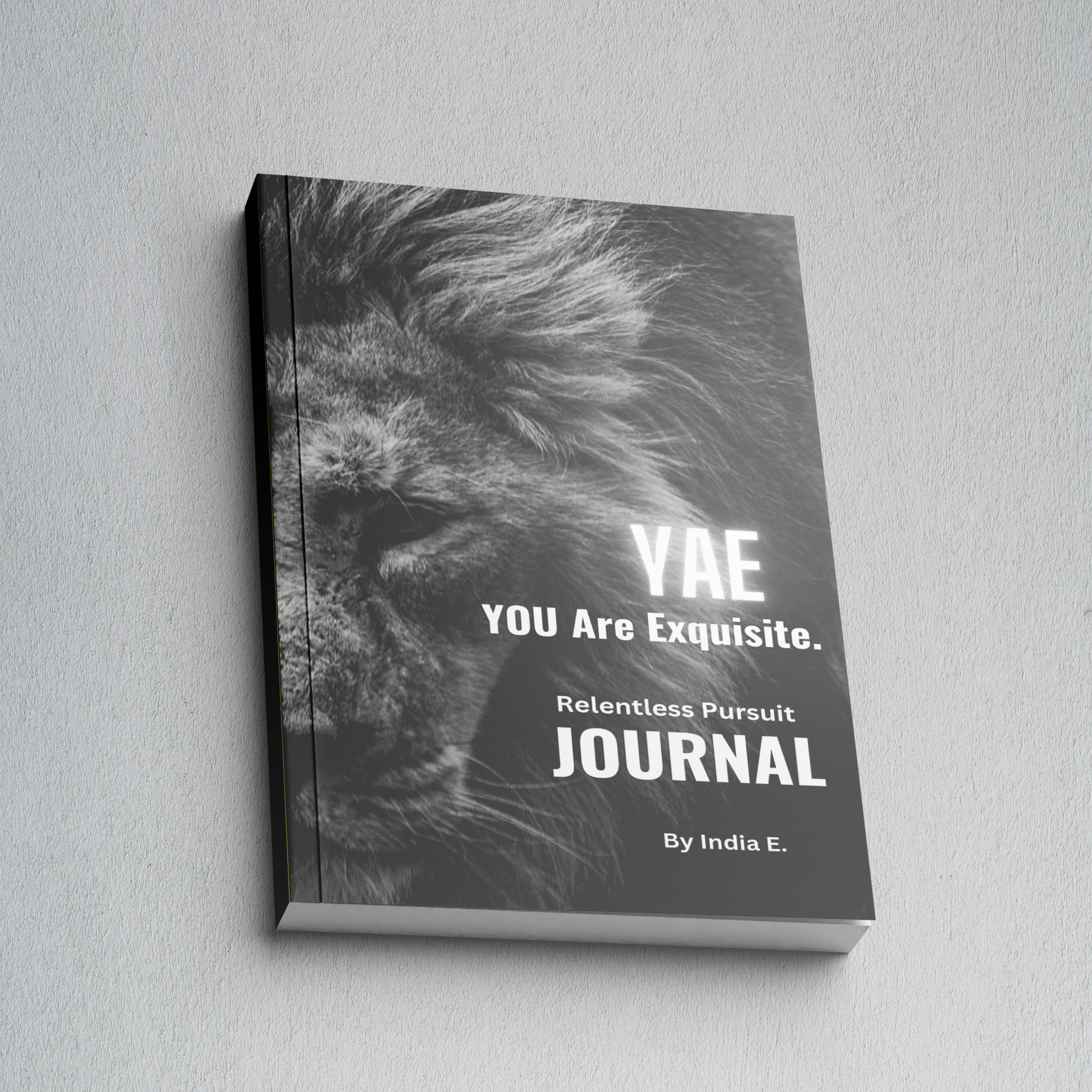 photo of a book by India E YAE Relentless Pursuit JOURNAL